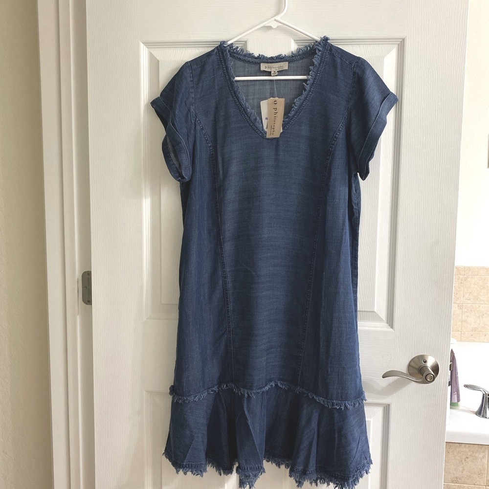 Denim Wash Linen Dress